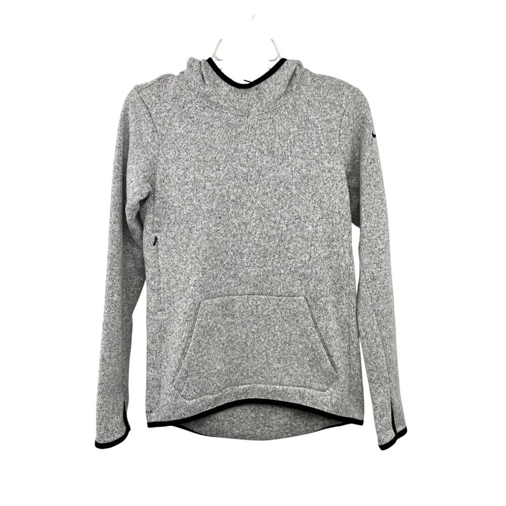 Nike Hypernatural Therma-Fit Hoodie Womens S Used Gray Black Trim 806981-063